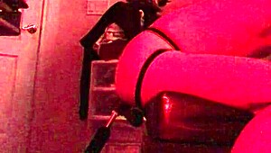 Chastity fags fuck machine dildos hard!