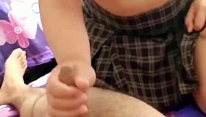 Real students banging a tasty brunette after school in homemade clip!