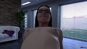 wendy moon enjoys pov deepthroat and cum in pussy with big cock