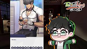 Bodybuilder gets into hardcore gay action in anime-style video