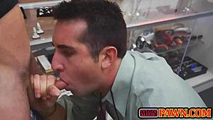 group of guys enjoying oral fun together