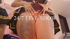 Morenitas adictas anhelan sumisión lésbica intensa