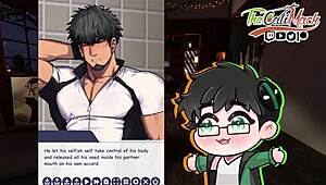 Bodybuilder gets into hardcore gay action in anime-style video