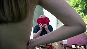 Teen Pussy Sucked And Smashed By Old Cock In Garage!