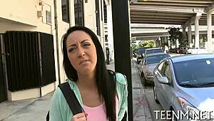 Teen Sabrina Banks Fucks Hard for Cash in Tight Pussy Action!