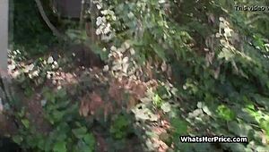 Picking up big tit teen 18+ for street fucking