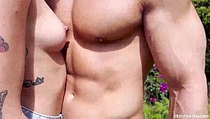 i was fucked by my big muscled gardener latina outdoor ass fucking kissing shaved pussy nature bodybuilder big ass tits