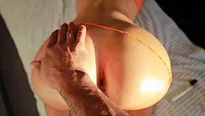 HOT STEPSISTER bounces on BIG COCK after erotic massage.