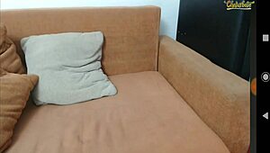 huge beautiful latina with big tits and ass shows off her feet in a cute fetish way