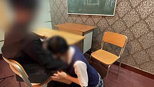 Classroom sex got me ejaculated on by classmate... um, while boyfriend waits!