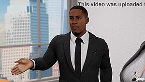 Wife cucks husband for job promotion in wild 3D! 😈