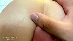Petite teen craves big cock creampie in POV.