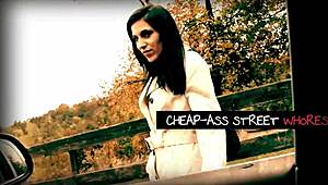 I love how the dirty talking babe gets her juicy pussy drilled outdoors.