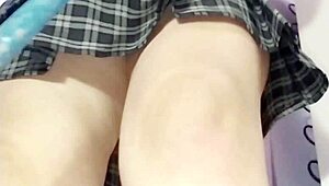 Latina teen gets sneaky anal after school with her best friend filling her with cum.