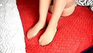 stockings fetish turns me on with pantyhose play in sexy spanish amateur action every day