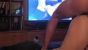 In this homemade scene, he fists and fucks the bent-over guy