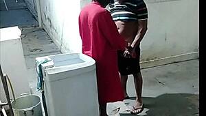 Neighbor Sees Naked Sweeping And Makes Gay Mommy Suck