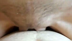 Swollen shaved pussy pumps cock, rubs it, and squirts cum during intense orgasm