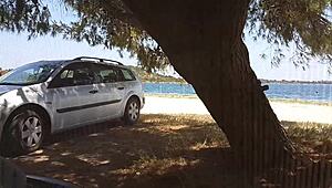 Quick Fuck with Cream-Pied Hairy Pussy at Lake Camping!