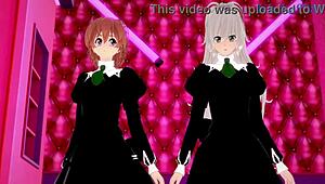 Shizuma and Nagisa's Intense Lesbian Play!