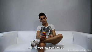 Lukas's Intense POV Blowjob and Fucking in Czech Gay Casting