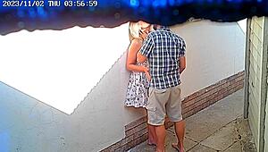 Daring Couple Caught on CCTV Having Public Sex