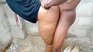 Russian Neighbor Fucks Indian Woman Behind House During Outdoor Party