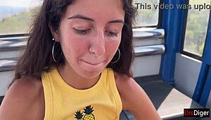 Man, I got a risky public blowjob on a ferris wheel at the amusement park, heart was racin’!