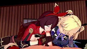 Genshin Impact - Two Archer Girls 3D Hentai Uncensored