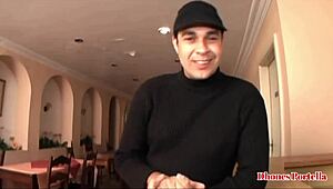 novice latina makes her first porn scene with dhones portella