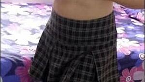 I Trained My Schoolgirl to Jerk Me Off Whenever I Steal Her Dirty Panties! She Knows It's Time to Stroke Me and Stays Silent! Hot Latina Teen!