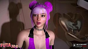 Futa3Dx - Pink Haired Big Dicked Futa Fucks A Realistic Sex Bot