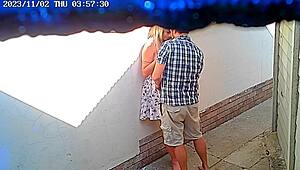 Daring Couple Caught on CCTV Having Public Sex