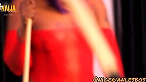 Nigerian Lesbian Lesbos Have Sex on the Snooker Board After a Sexy Party