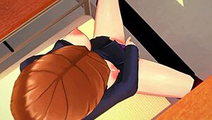 kugisaki nobara, you're moaning so loud during masturbation and sex in this hentai