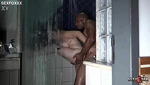 Capoeira Actor Mary Redqueen in Shower Scene