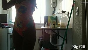 yo, check this skinny ebony teen going wild!