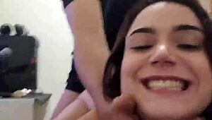 Beautiful amateur gets her ass gaping and creampied hard
