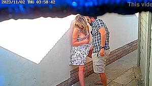 Daring Couple Caught on CCTV Having Public Sex