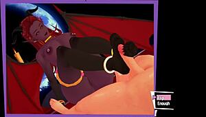 Beautiful girl's naked body exposed in Knight of Love Cap 19.