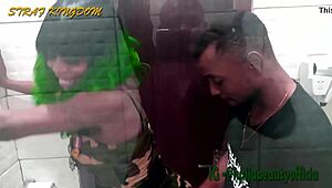 Beautiful Naija soldier gets blown by his horny colleague