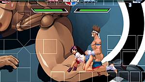 Joe Higashi Fucks Athena Asamiya In Missionary And Doggy With Creampie