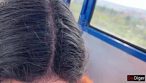 Man, I got a risky public blowjob on a ferris wheel at the amusement park, heart was racin’!