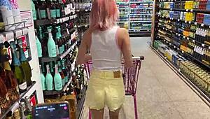 Skinny Cutie Walks City with Vibrator Inside