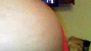 Blue film with a reverse shot of a dick and ass