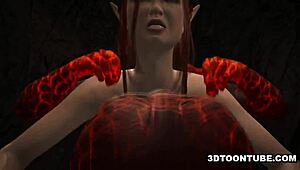 3d anime babe in group hentai cartoon adventure