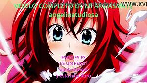 anime hentai trailer - rias gremory gives jerk off instructions?