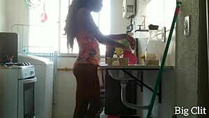 yo, check this skinny ebony teen going wild!