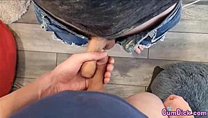 gay twink friends give each other handjobs and cum together 😈