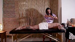 Beautiful Latina gives a great massage with a happy ending
